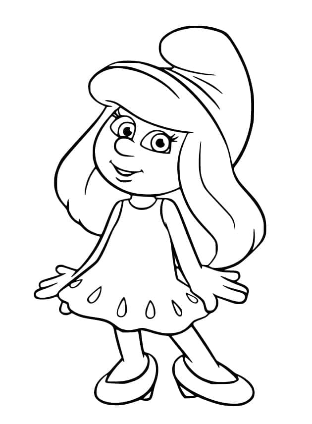 Smurfette from The Smurfs coloring page - Download, Print or Color ...