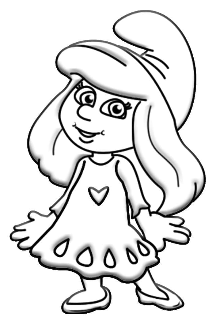 Smurfette coloring pages