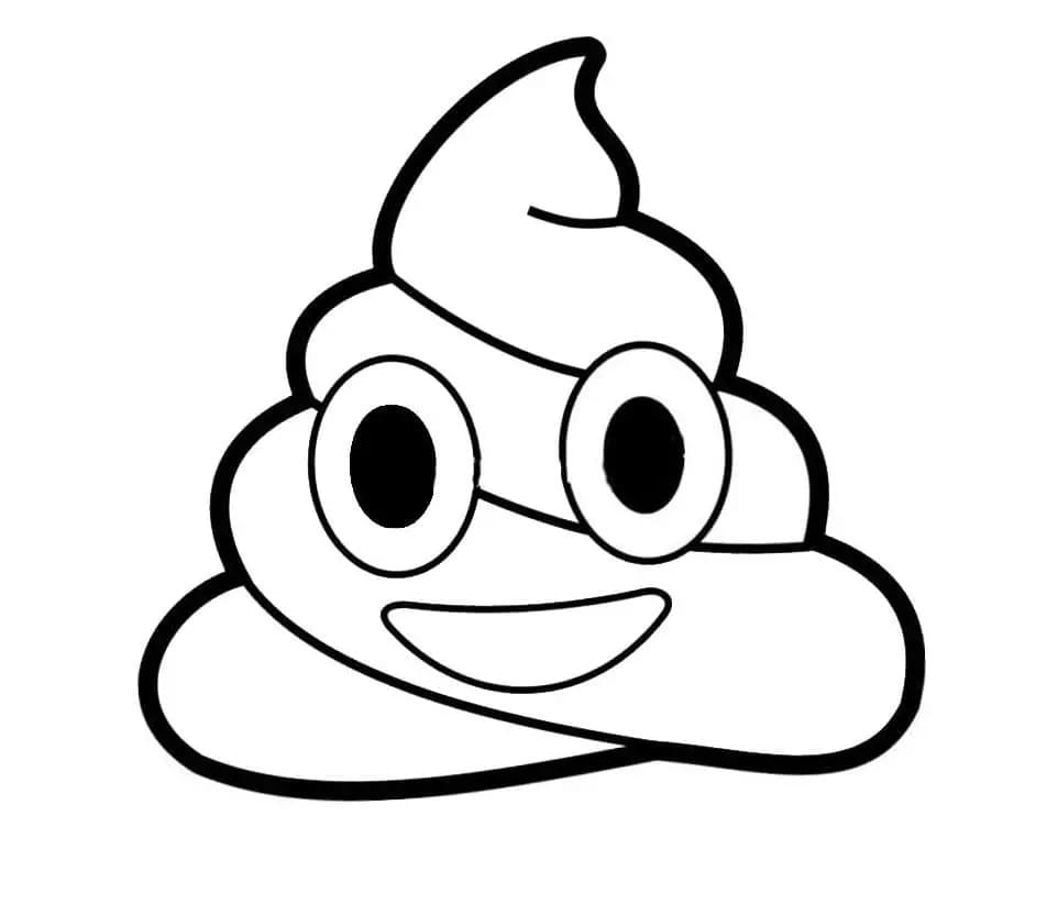 The Smiling Poop Emoji coloring page - Download, Print or Color Online ...