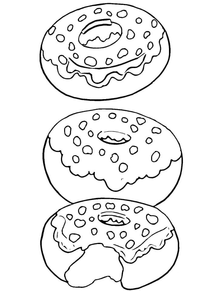 Donut coloring pages