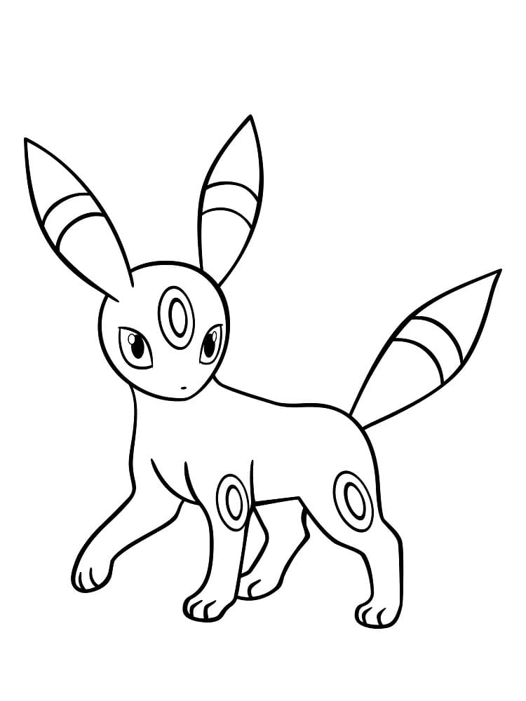 umbreon pokemon coloring pages