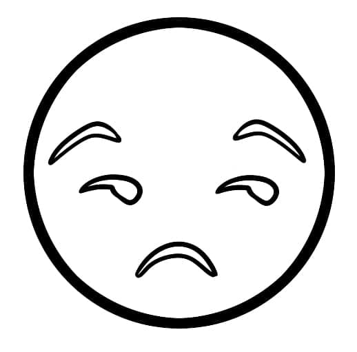 Unamused Face Emoji coloring page