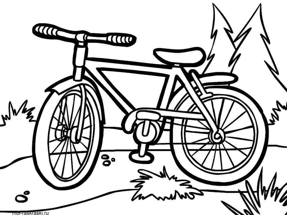 A Bike coloring page