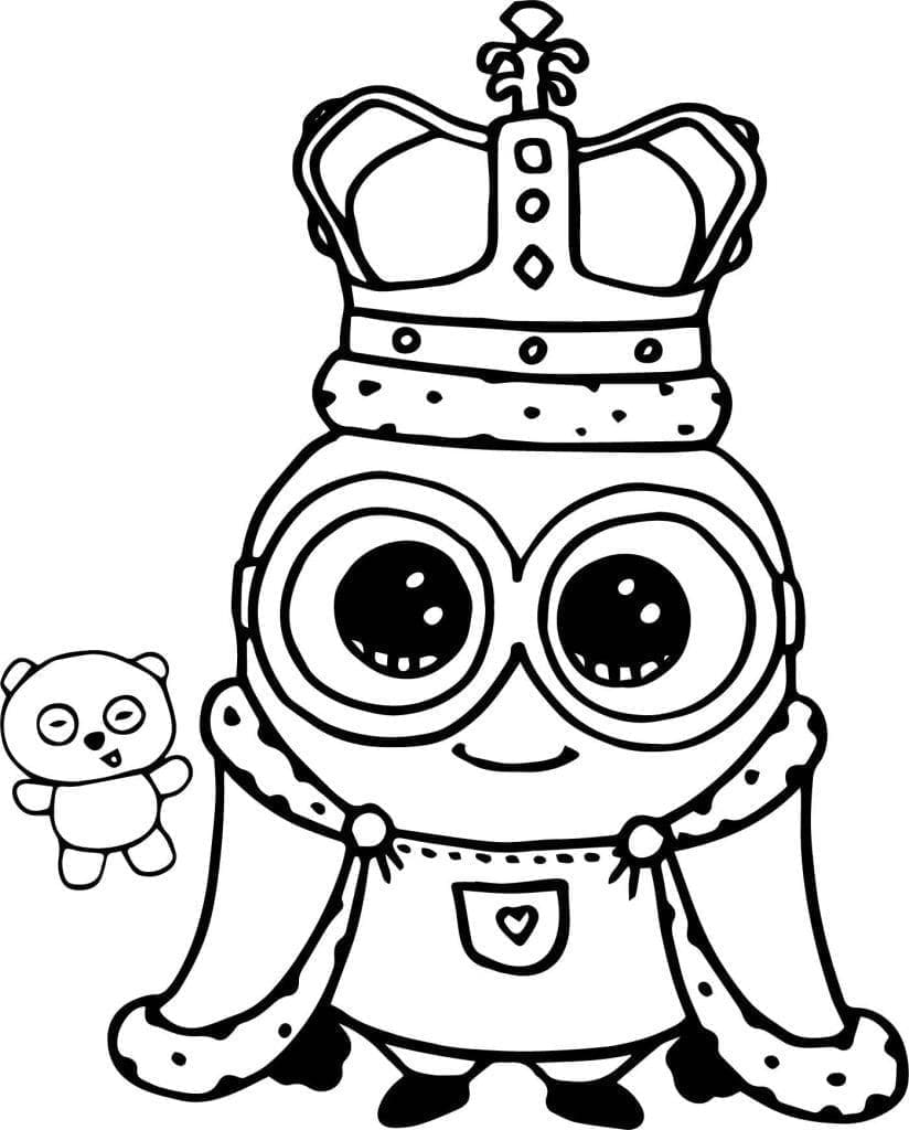 Adorable Minion Bob coloring page