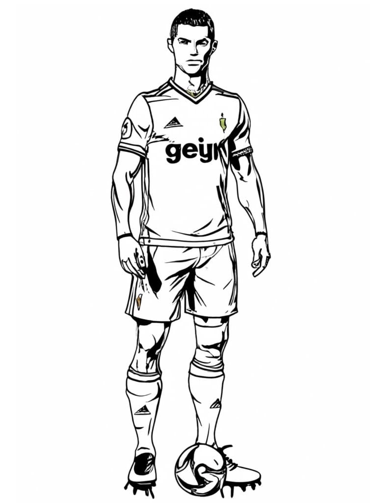 Cristiano Ronaldo coloring pages - ColoringLib