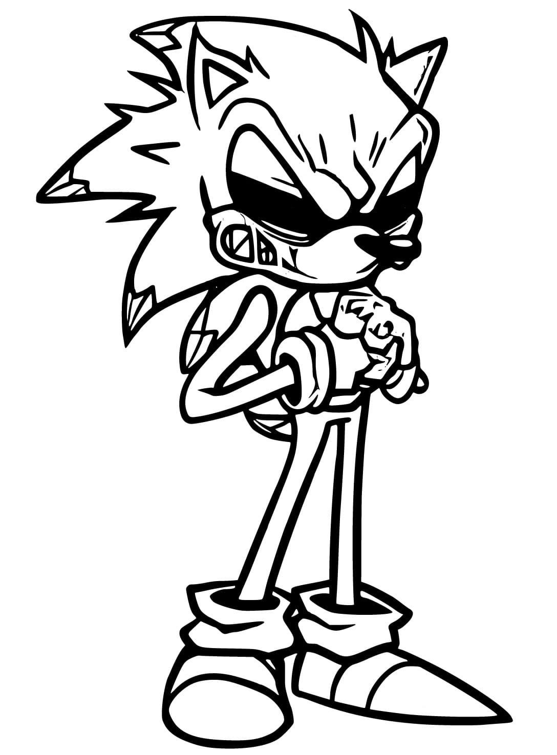 Sonic Exe coloring pages - ColoringLib