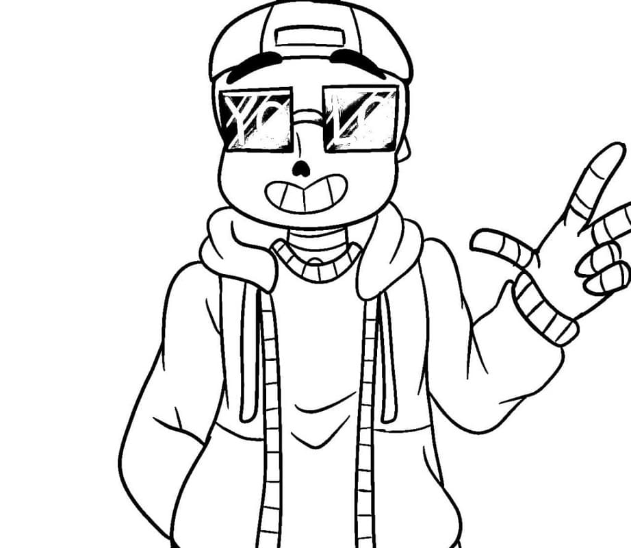 Awesome Sans coloring page