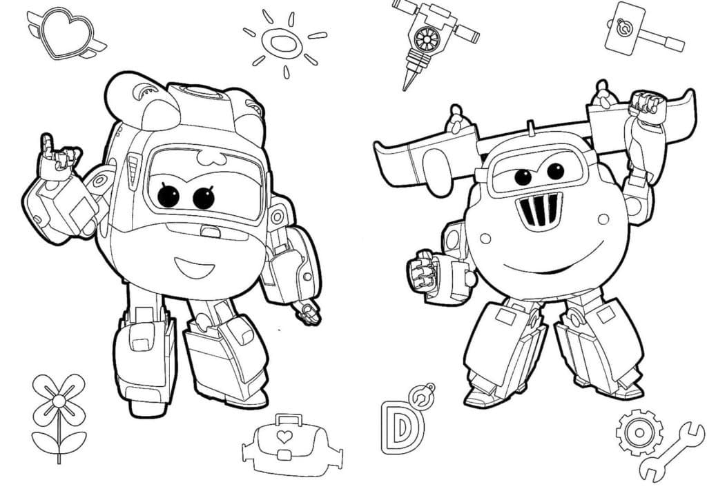 Awesome Super Wings coloring page