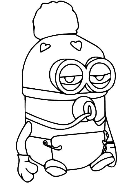 Baby Minion coloring page