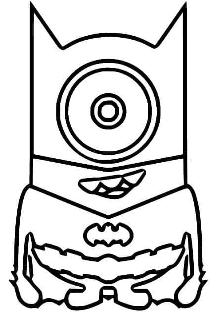 Batman Minion coloring page