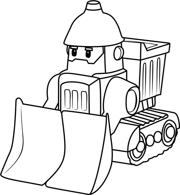 Bruner from Robocar Poli coloring page