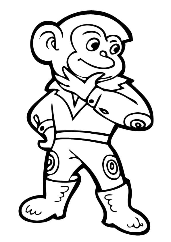 Cartoon Monkey Coloring Page Download Print Or Color Online For Free