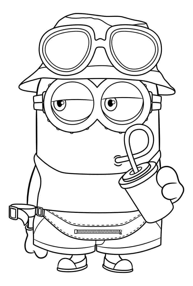 Cool Minion coloring page