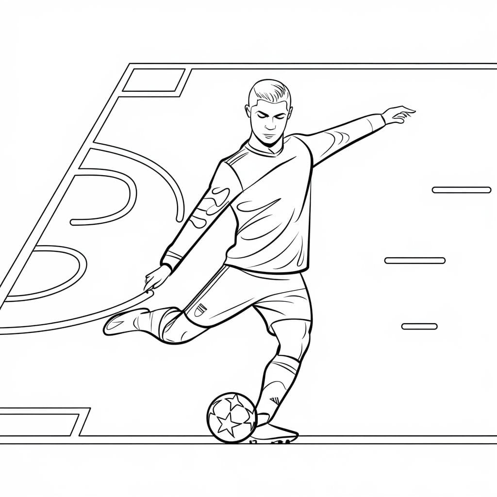 Cristiano Ronaldo is Awesome coloring page