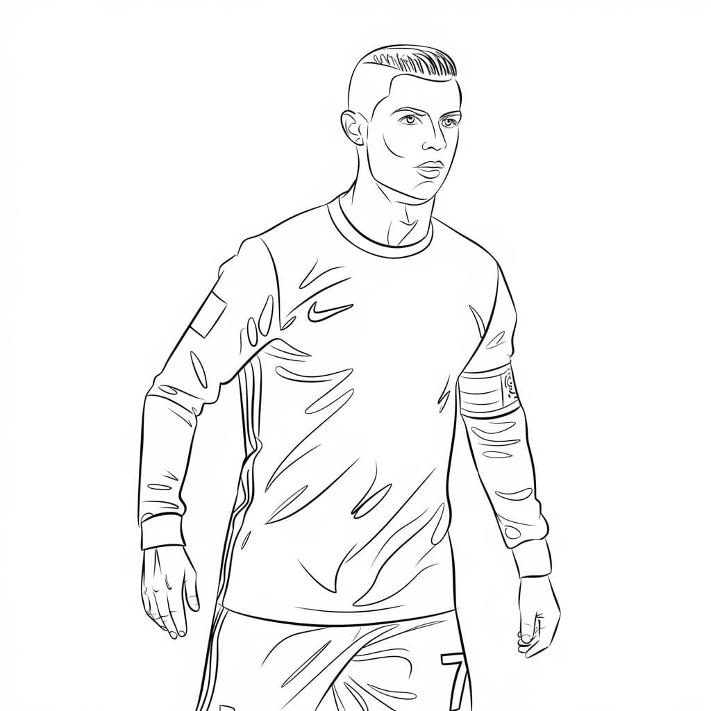 Cristiano Ronaldo is Cool coloring page