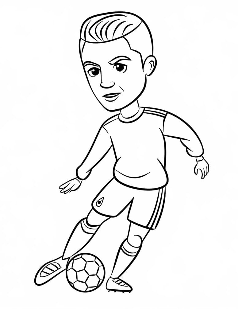 Cristiano Ronaldo is Cute coloring page