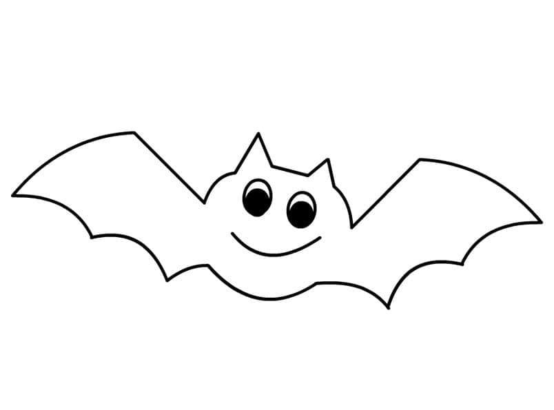Cute Bat Printable coloring page - Download, Print or Color Online for Free