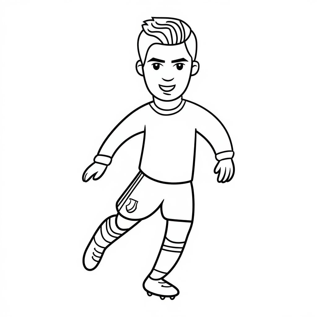 Cute Little Cristiano Ronaldo coloring page