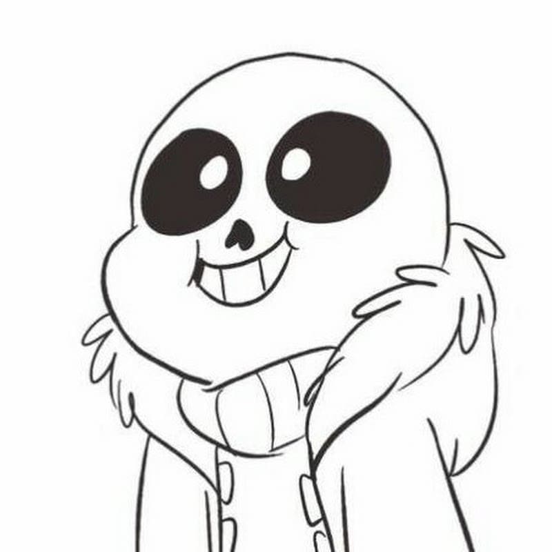 Cute Sans coloring page