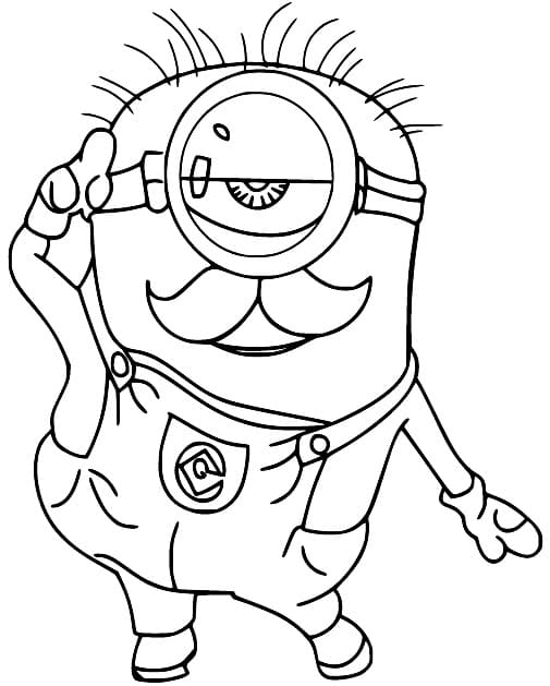 Dancing Minion coloring page