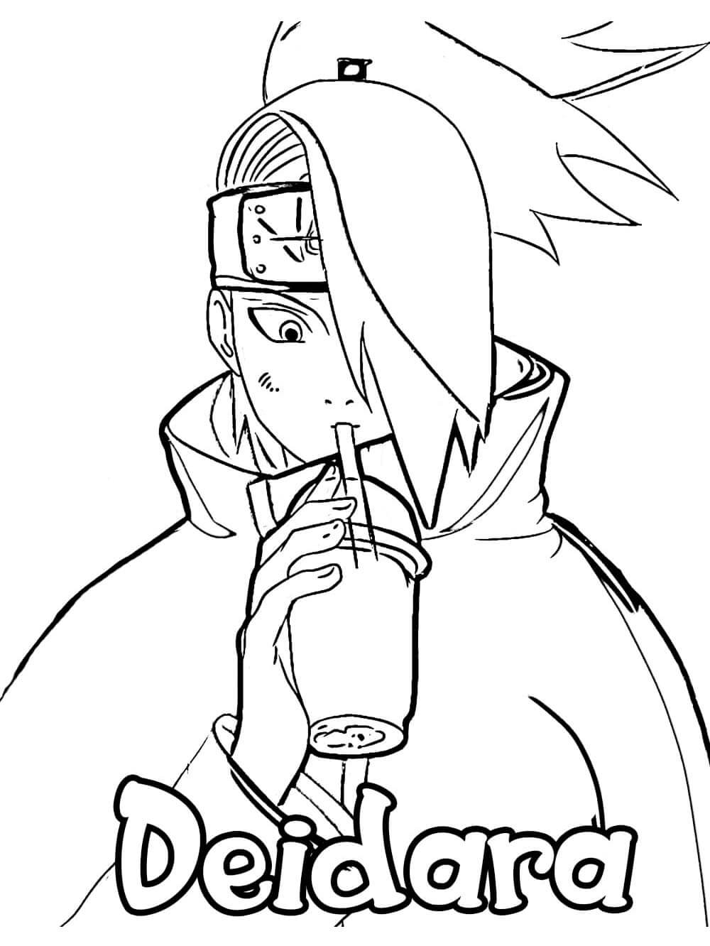 Deidara Drinking Water