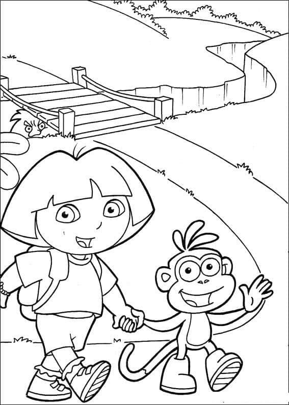 dora and friends coloring pages