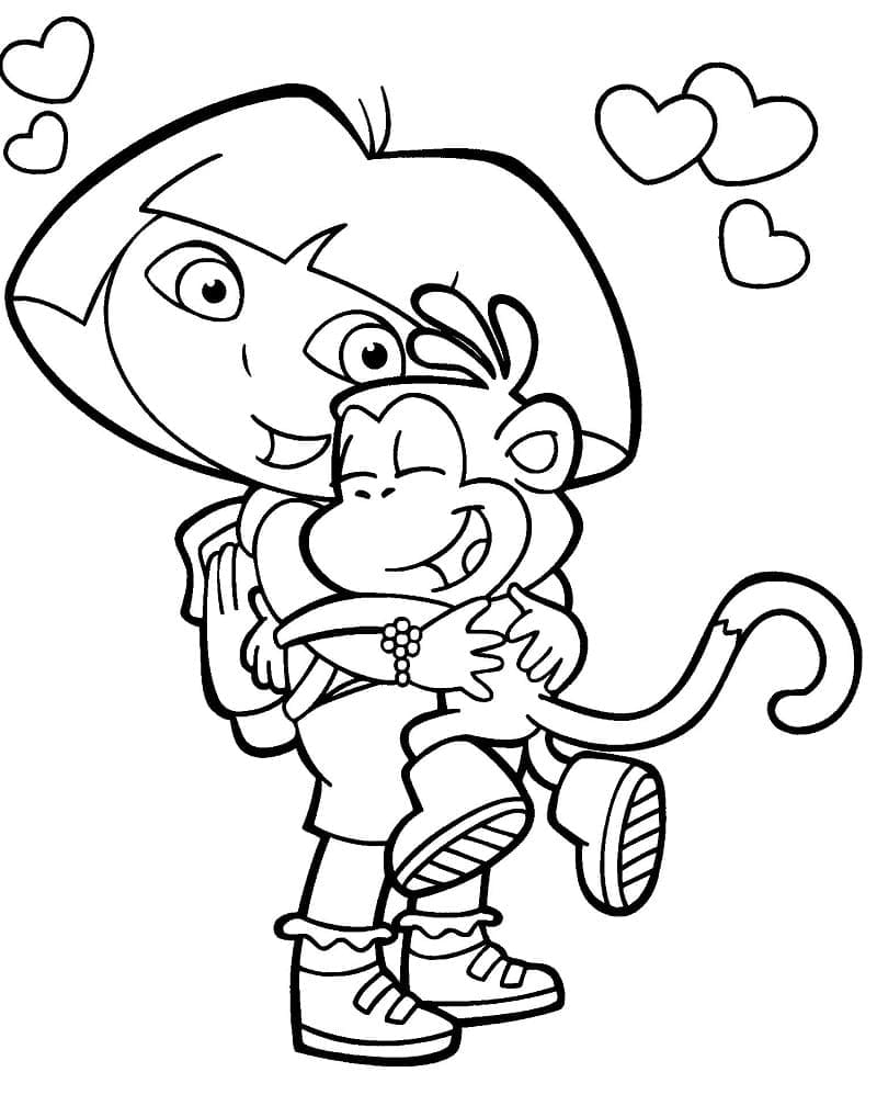 Dora And Boots Coloring Pages - GetColoringPages.com