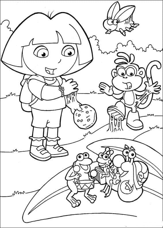 Dora The Explorer coloring pages - ColoringLib