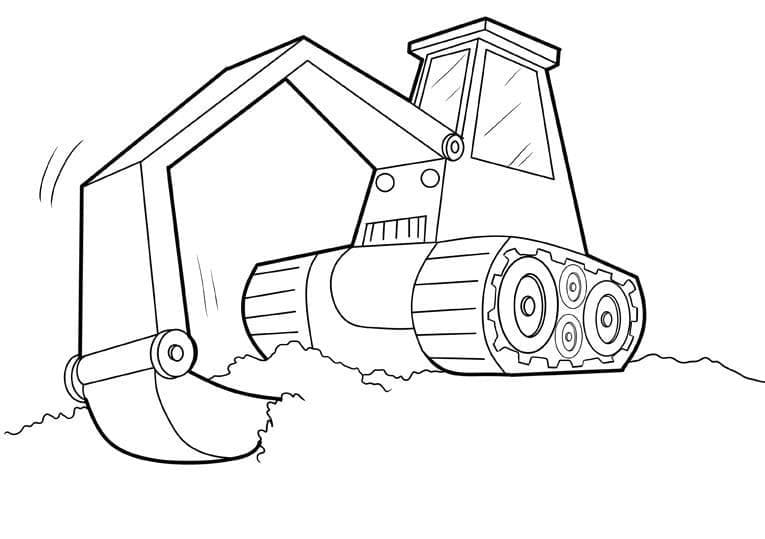 Excavator 5 coloring page