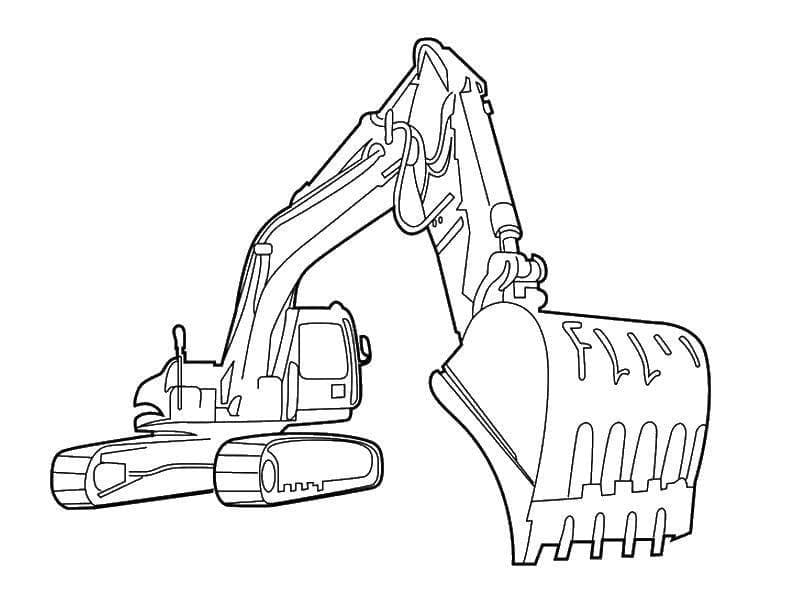 Excavator 8 coloring page