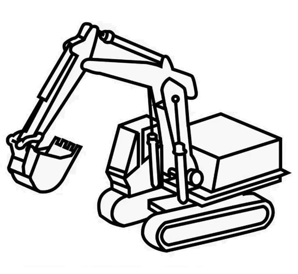 Excavator For Kid coloring page