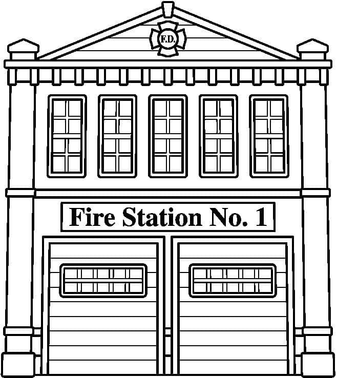 Fire Station coloring pages