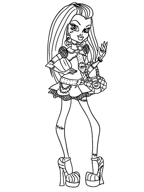 Frankie Stein from Monster High coloring page - Download, Print or ...