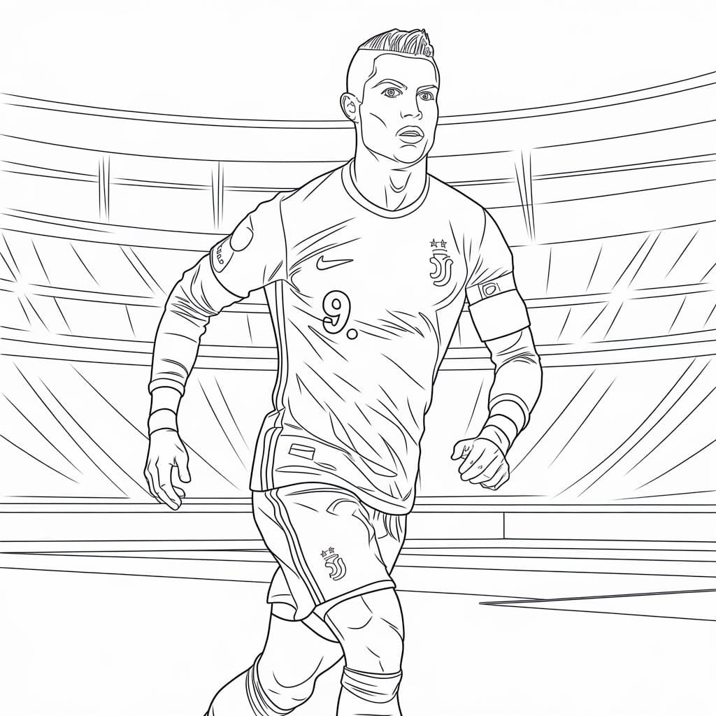 Free Drawing of Cristiano Ronaldo