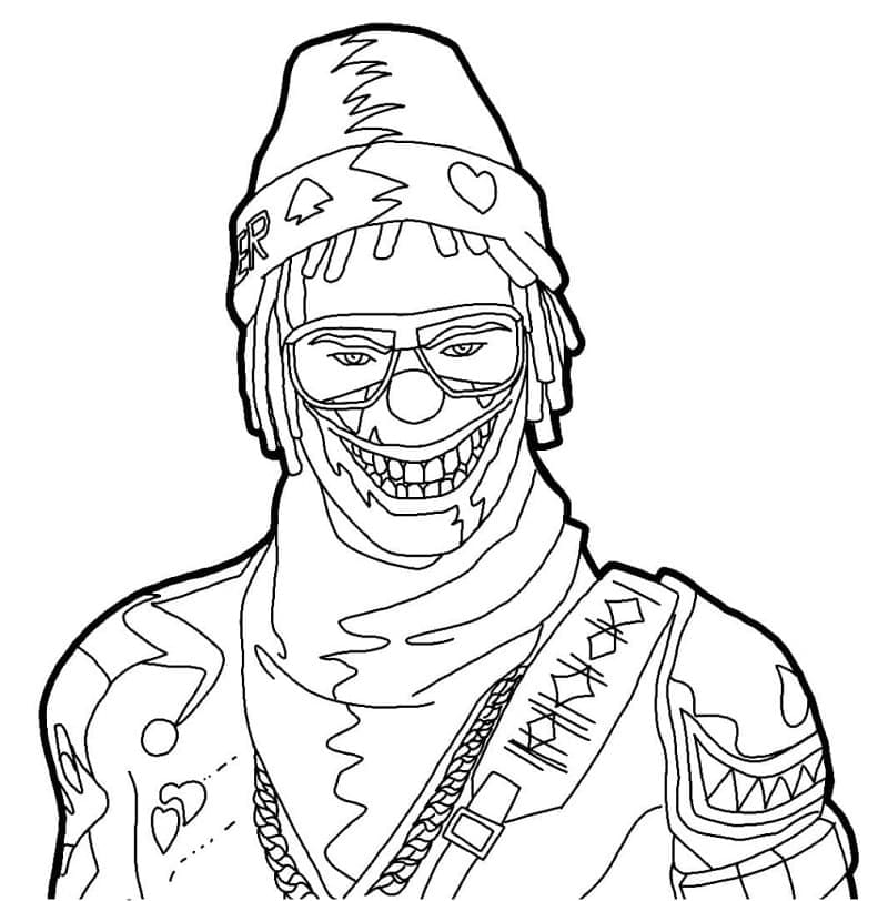 Free Fire Joker Rapper coloring page