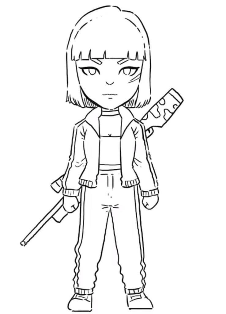 Free Fire Kelly coloring page