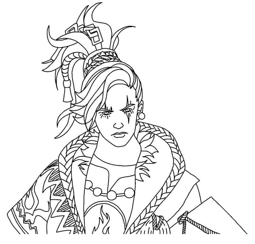 Free Fire Oni Soulseeker coloring page