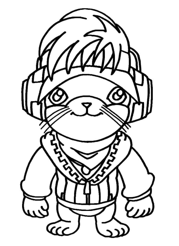 Free Fire Ottero coloring page