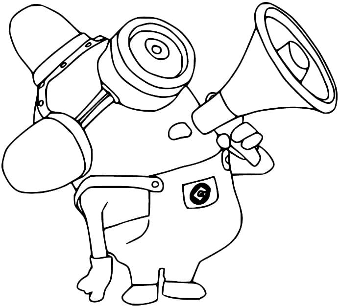 Free Minion coloring page