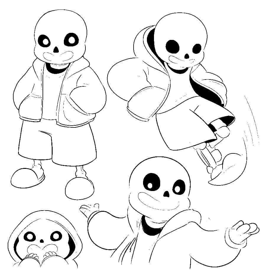 Free Printable Sans coloring page