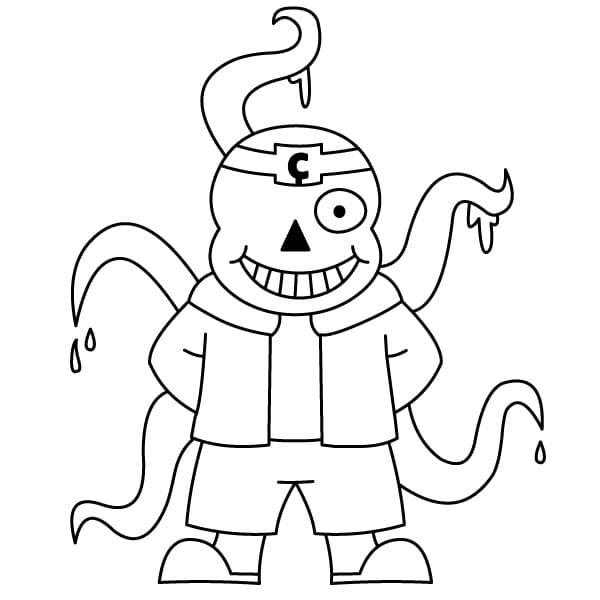 Free Printable Sans Undertale coloring page