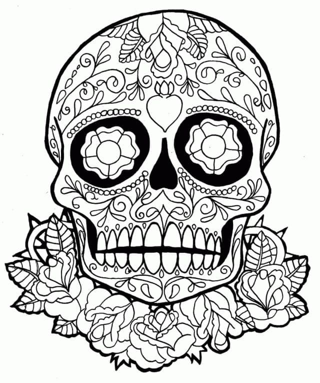 Free Sugar Skull coloring page