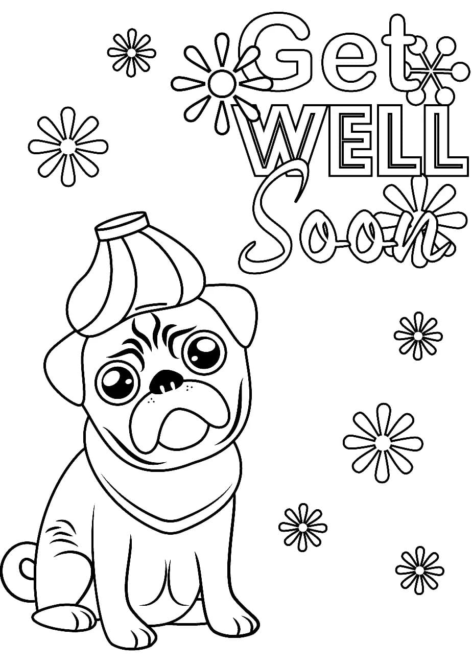 Get Well Soon Cute Pug