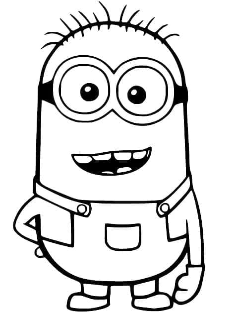 Happy Minion Phil coloring page