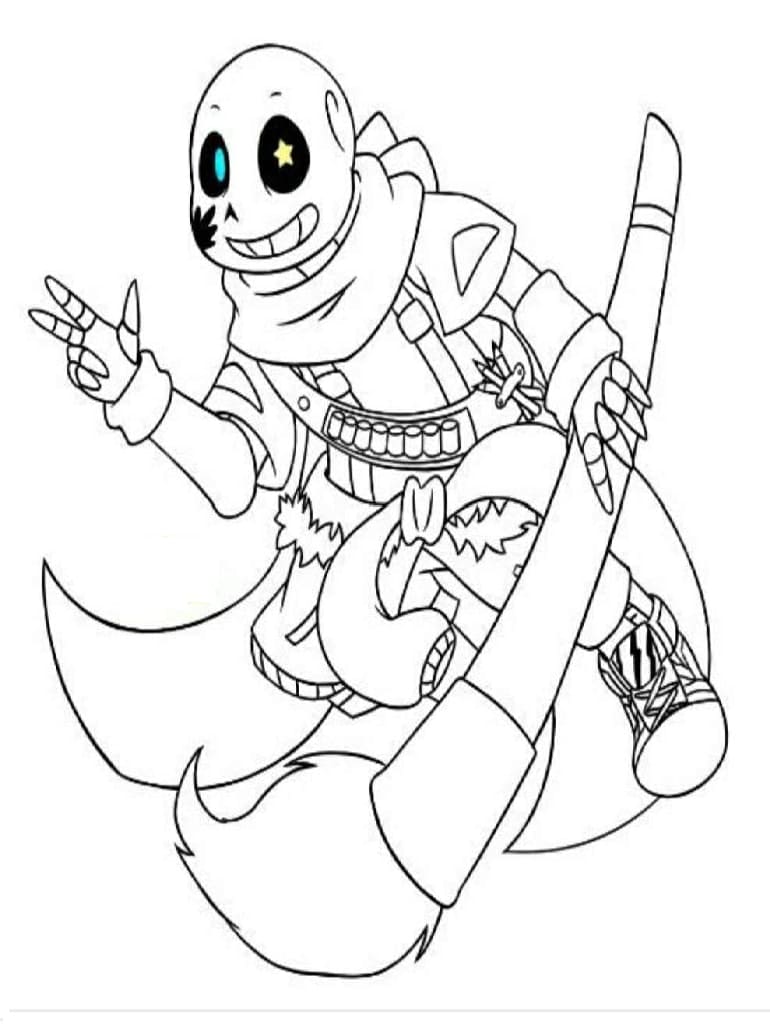 Happy Sans coloring page