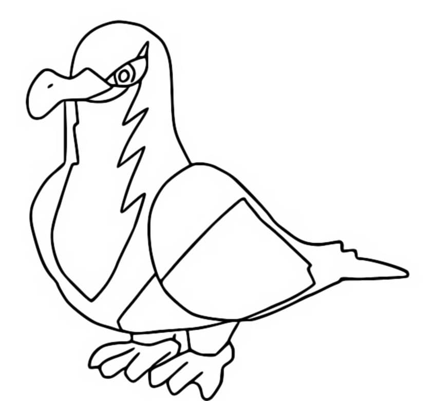 kilowattrel coloring page pdf pokemon