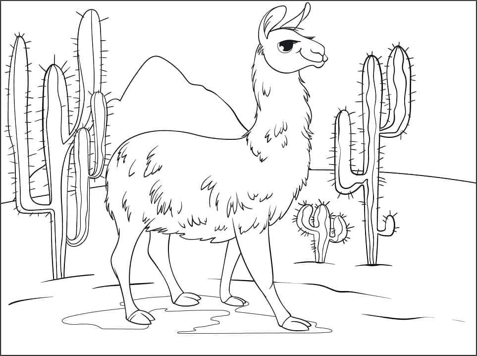 Llama For Free coloring page