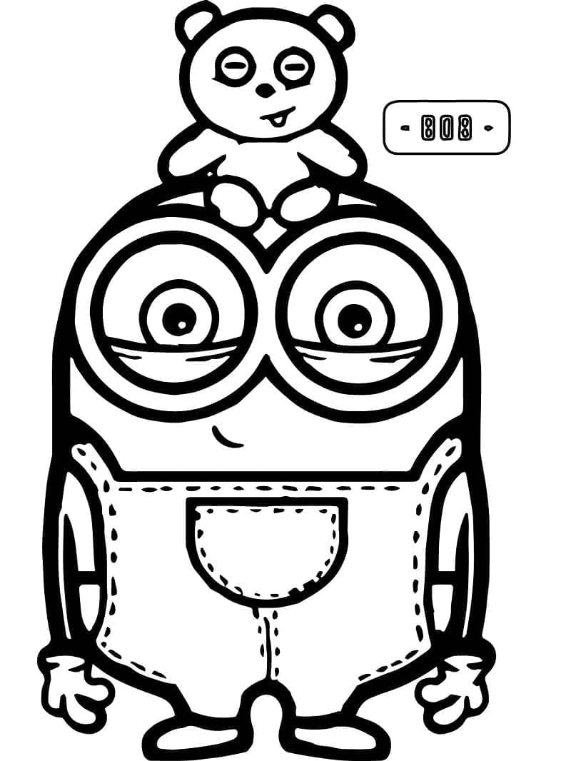 Lovely Minion Bob coloring page