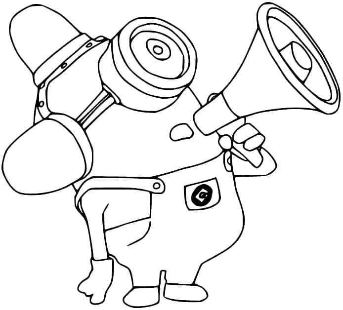 Minion Carl coloring page