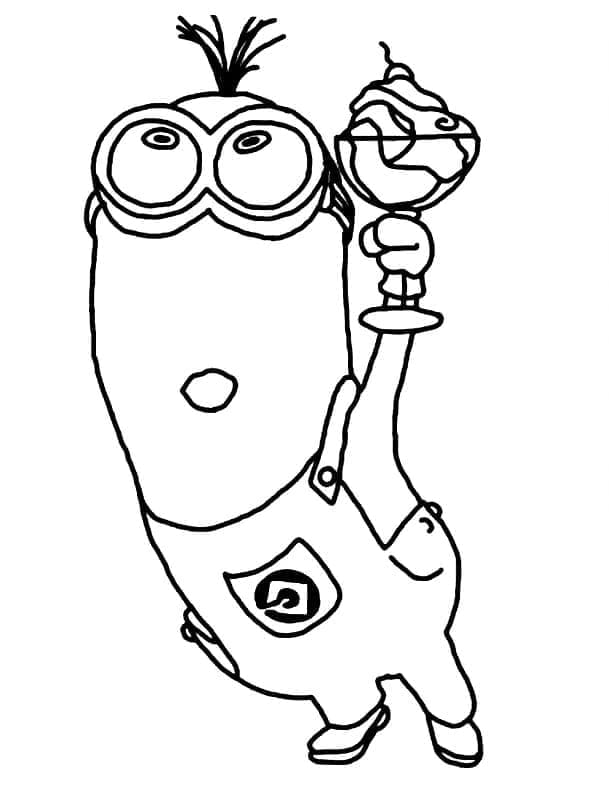 Minion Tim coloring page